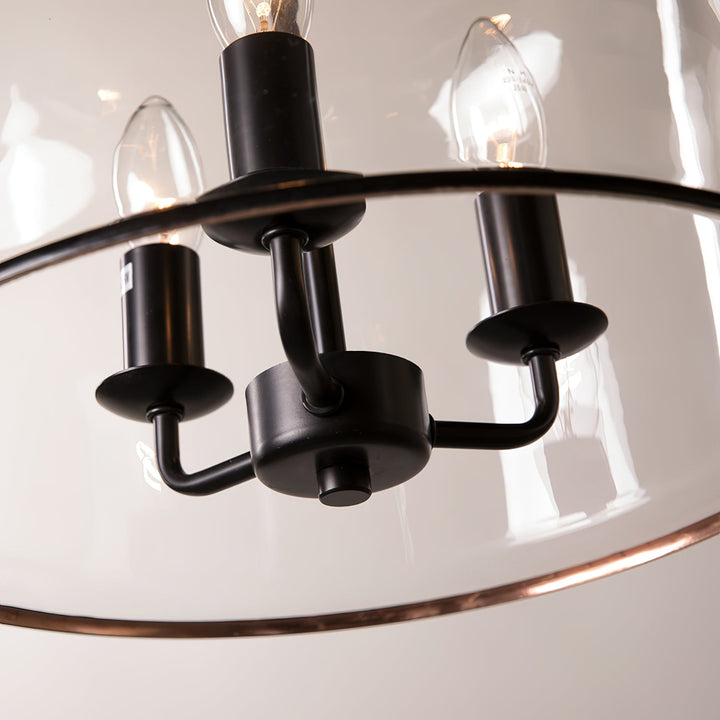 Sysolion Suspension Métal Verre Élégance Vintage - Neutralighting