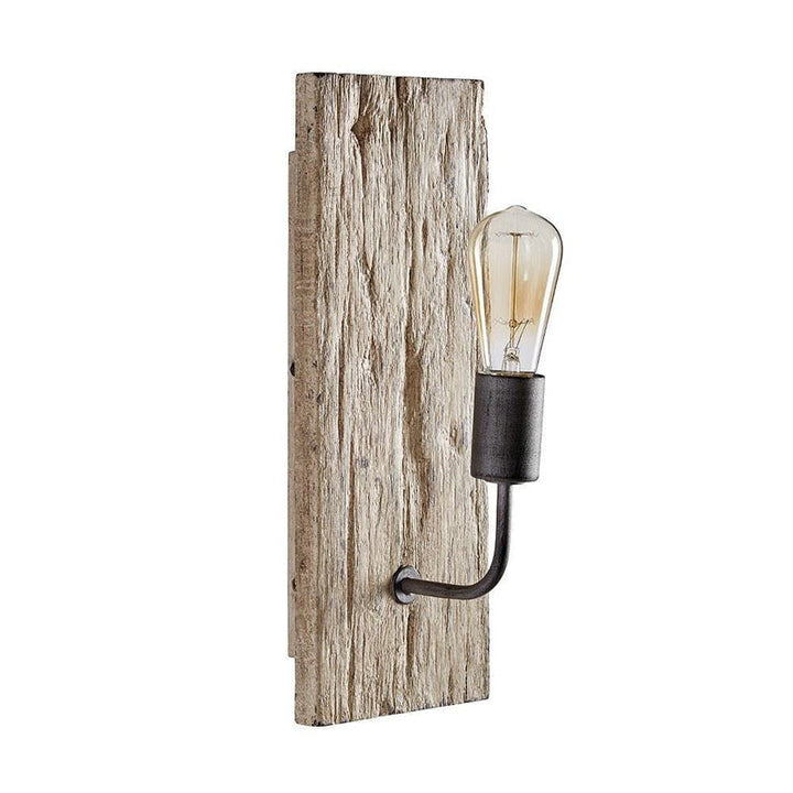 Ovenaris Applique Murale Bois Métal Industriel Vintage - Neutralighting