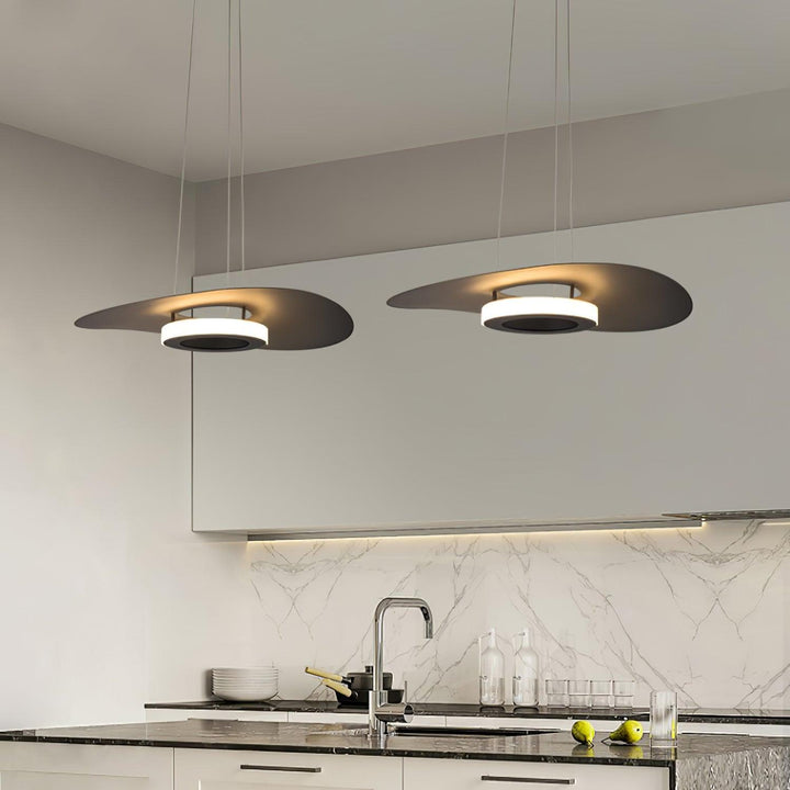 Solara Suspension en aluminium avec anneau OVNI minimaliste - Neutralighting