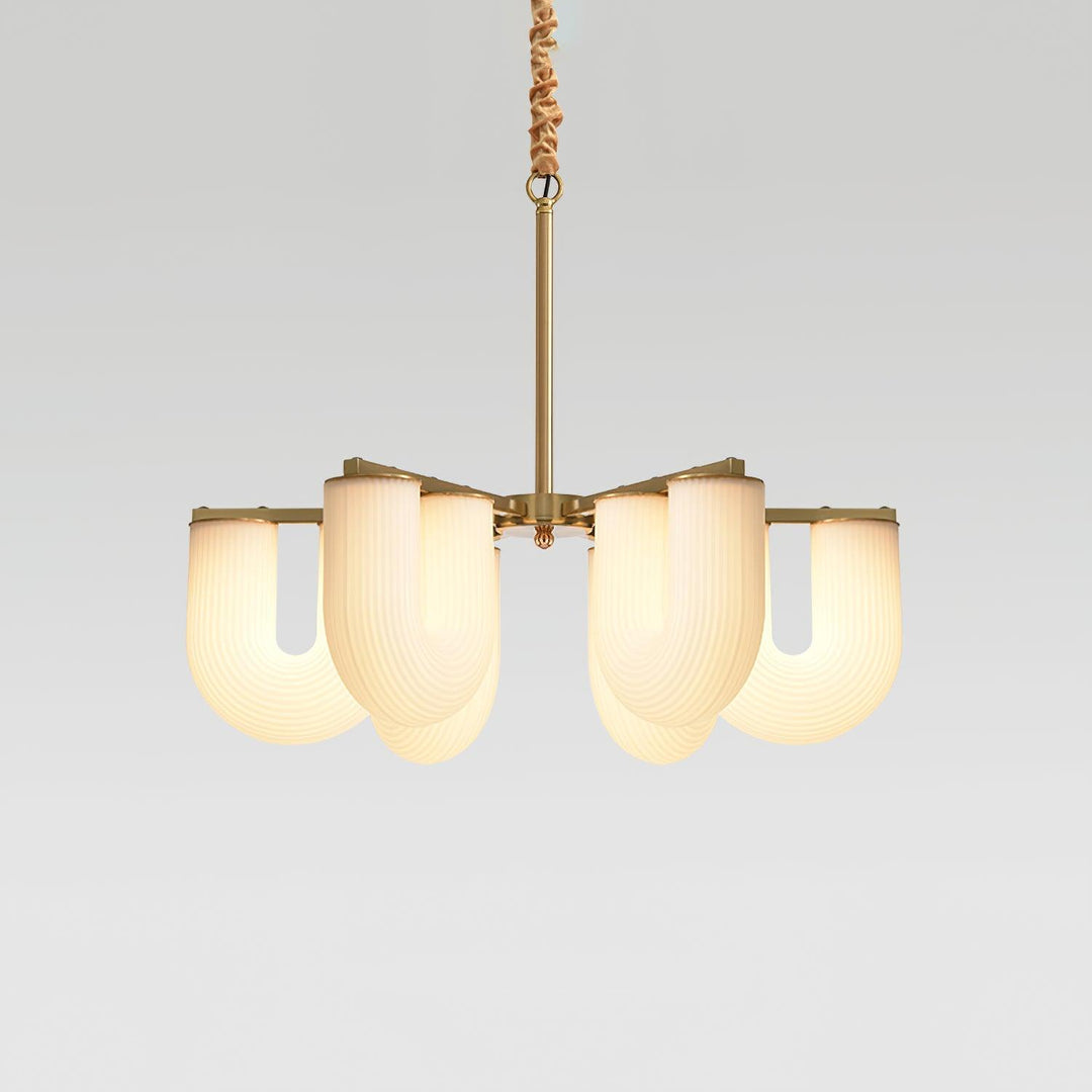 Agatha Lustre U Forme Verre Laiton Moderne - Neutralighting