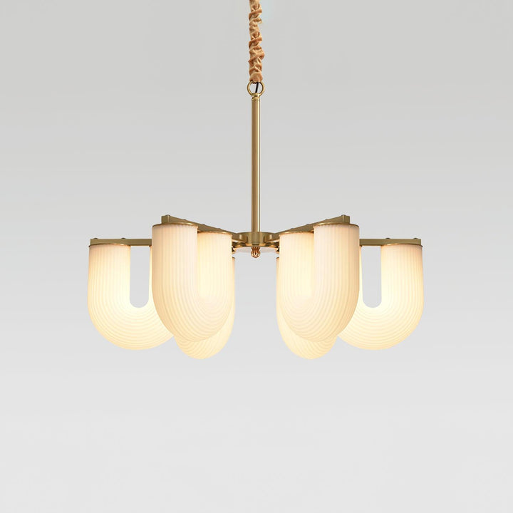 Agatha Lustre U Forme Verre Laiton Moderne - Neutralighting