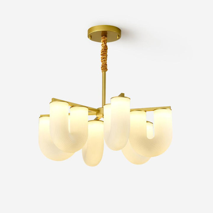 Agatha Lustre U Forme Verre Laiton Moderne - Neutralighting