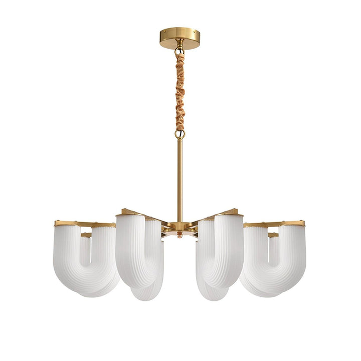 Agatha Lustre U Forme Verre Laiton Moderne - Neutralighting