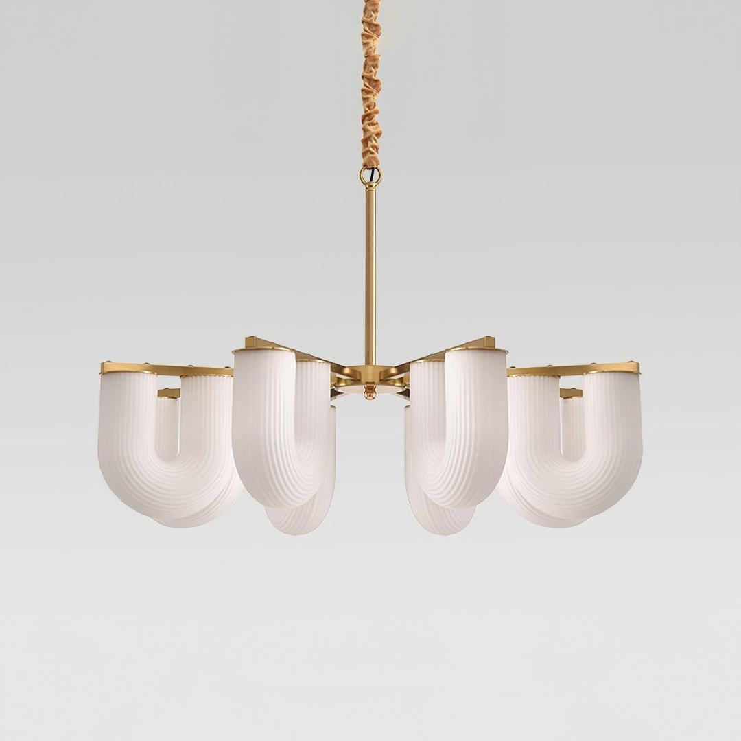 Agatha Lustre U Forme Verre Laiton Moderne - Neutralighting