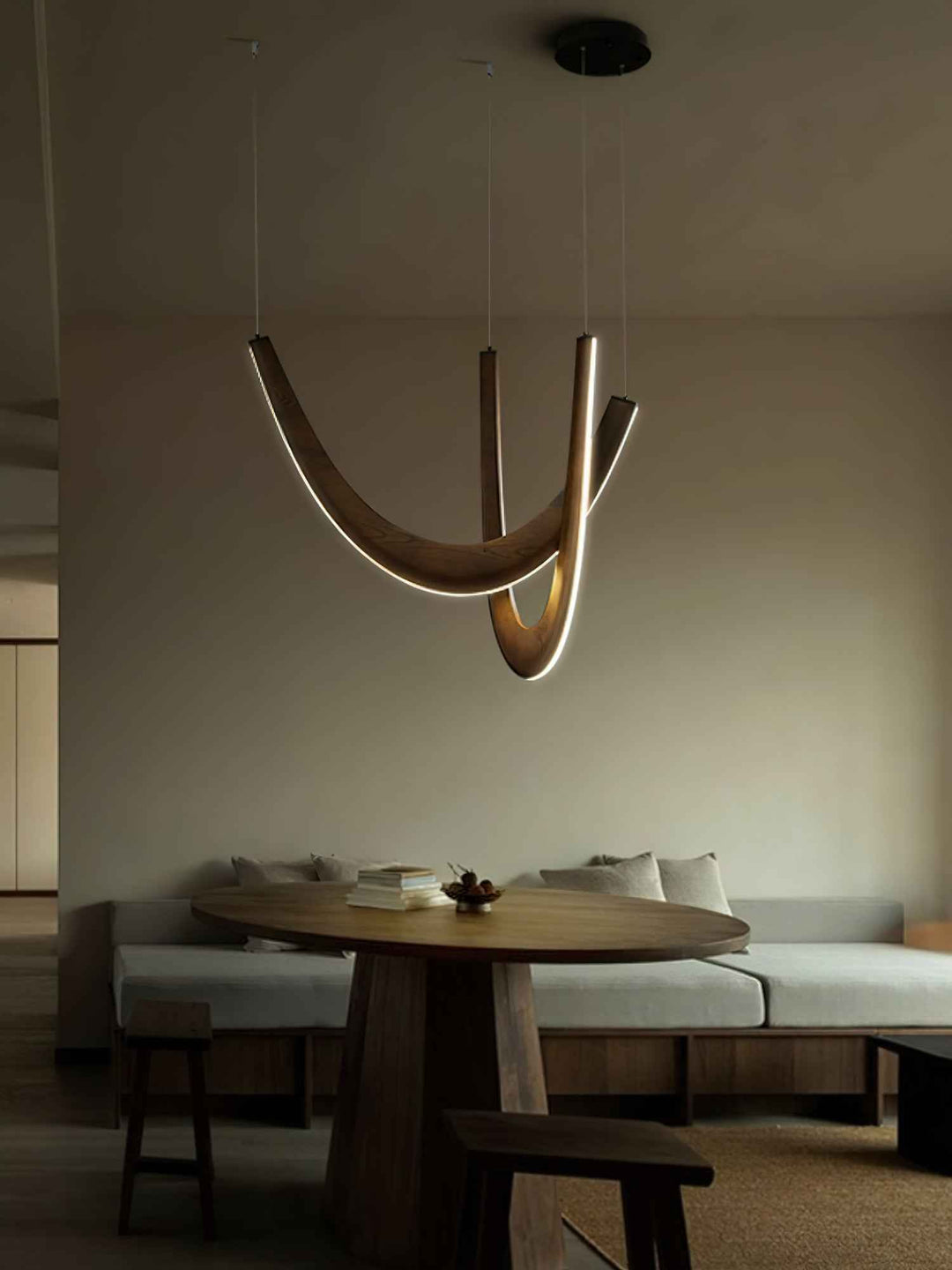 Lumora Suspension Lampe en Bois - Neutralighting