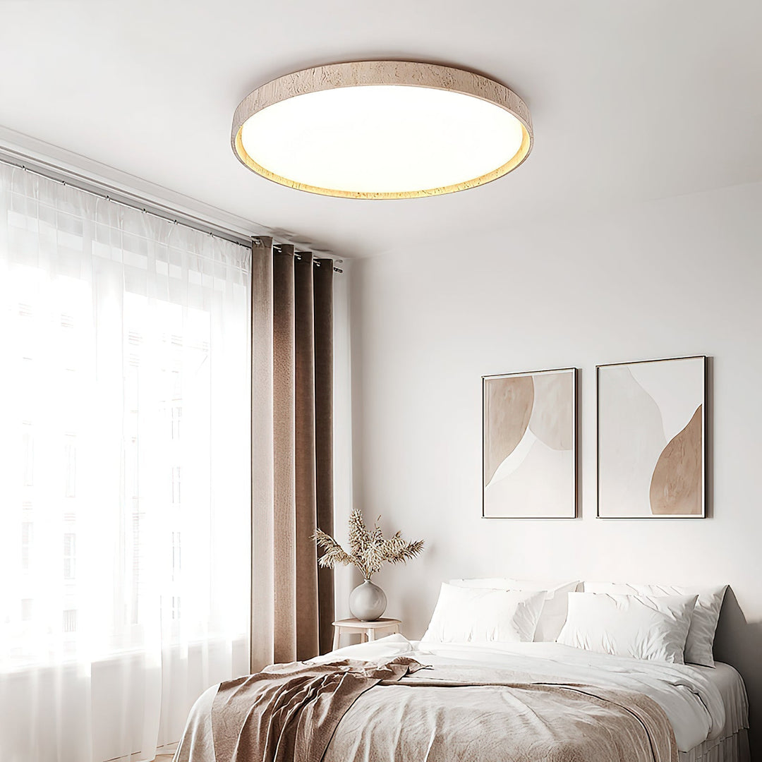 Symiror Lampe de Plafond Ronde Travertin Minimaliste Moderne - Neutralighting