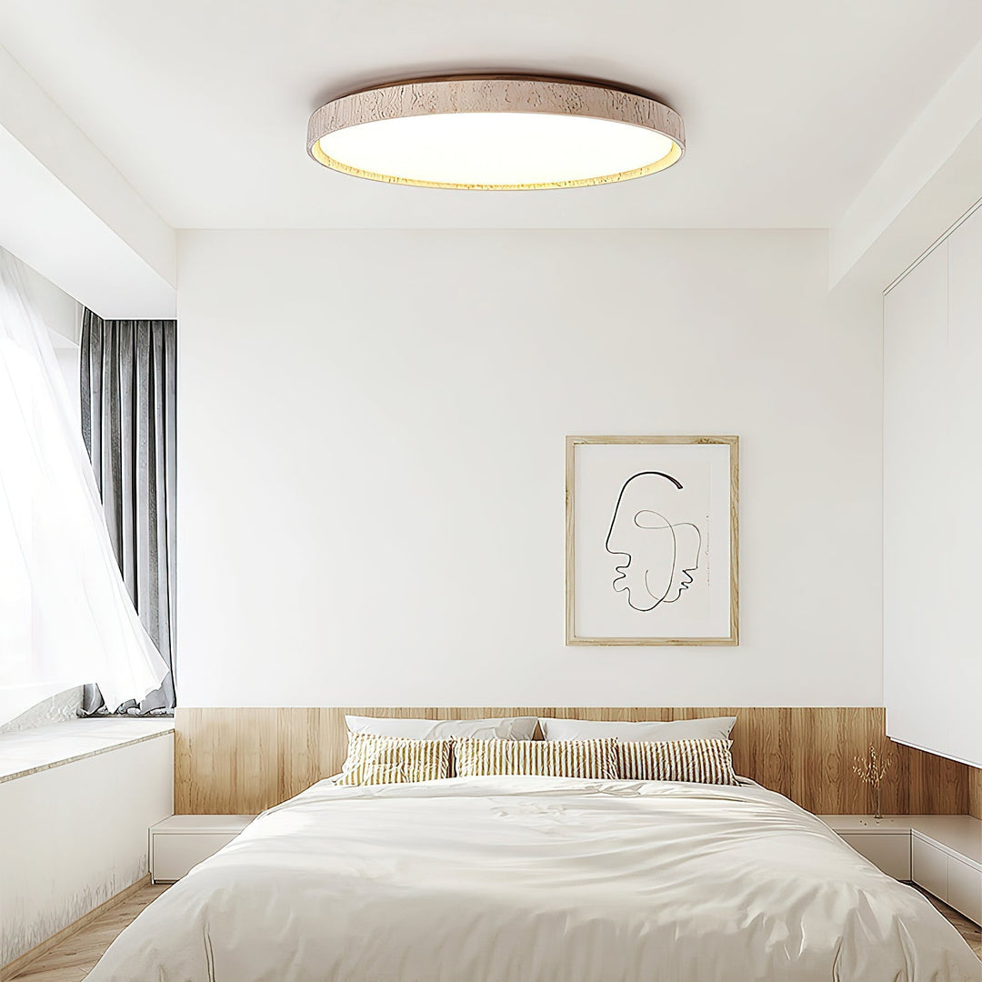 Symiror Lampe de Plafond Ronde Travertin Minimaliste Moderne - Neutralighting