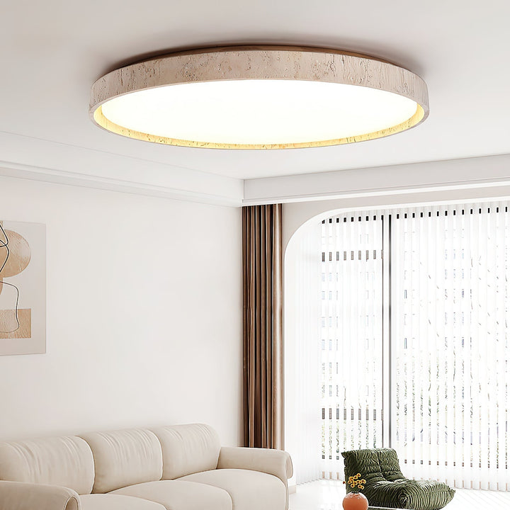 Symiror Lampe de Plafond Ronde Travertin Minimaliste Moderne - Neutralighting