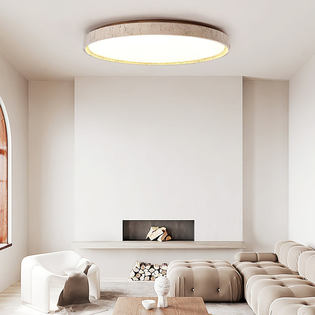 Symiror Lampe de Plafond Ronde Travertin Minimaliste Moderne - Neutralighting