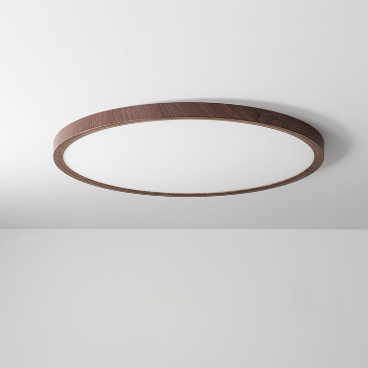 Ivera Plafonnier Rond Ultra-fin Bois - Neutralighting