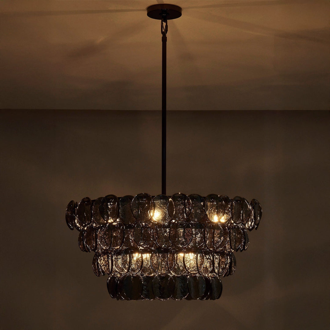 Aurora Chandelier Luxueux en Verre et Laiton - Neutralighting