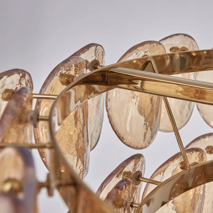 Aurora Chandelier Luxueux en Verre et Laiton - Neutralighting