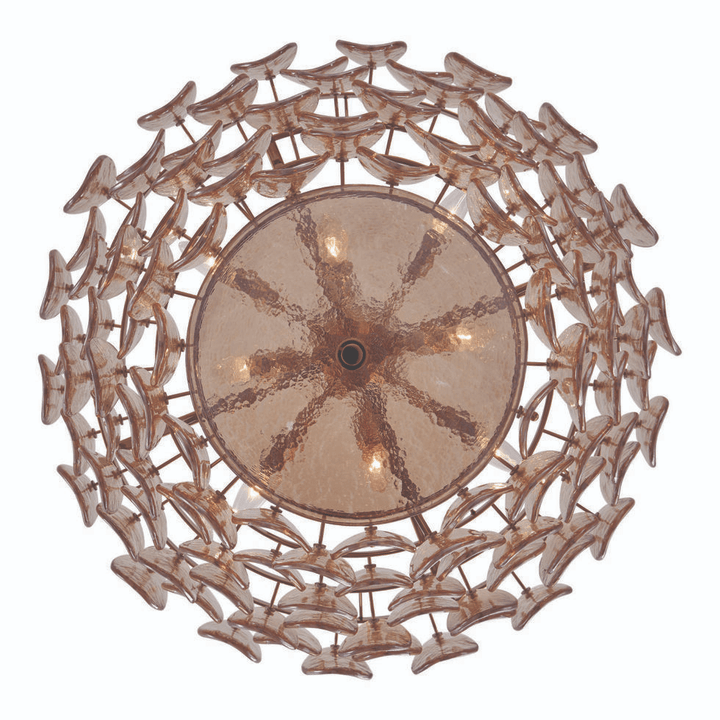 Aurora Chandelier Luxueux en Verre et Laiton - Neutralighting