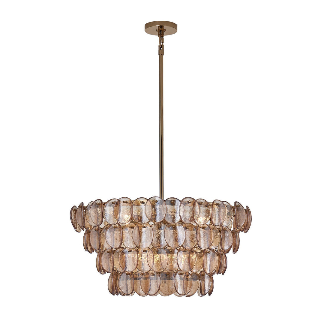 Aurora Chandelier Luxueux en Verre et Laiton - Neutralighting