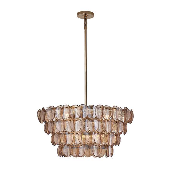 Aurora Chandelier Luxueux en Verre et Laiton - Neutralighting