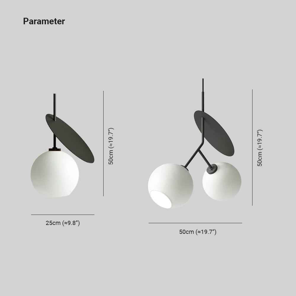 Valentina Suspension Cerise Design LED Métal/Verre Rouge/Noir/Blanc/Or Salon/Chambre - Neutralighting