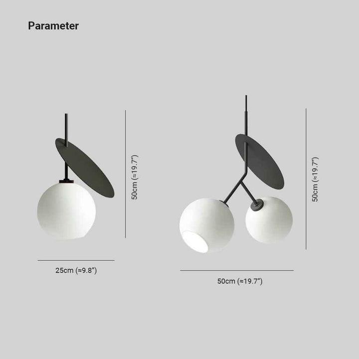 Valentina Suspension Cerise Design LED Métal/Verre Rouge/Noir/Blanc/Or Salon/Chambre - Neutralighting