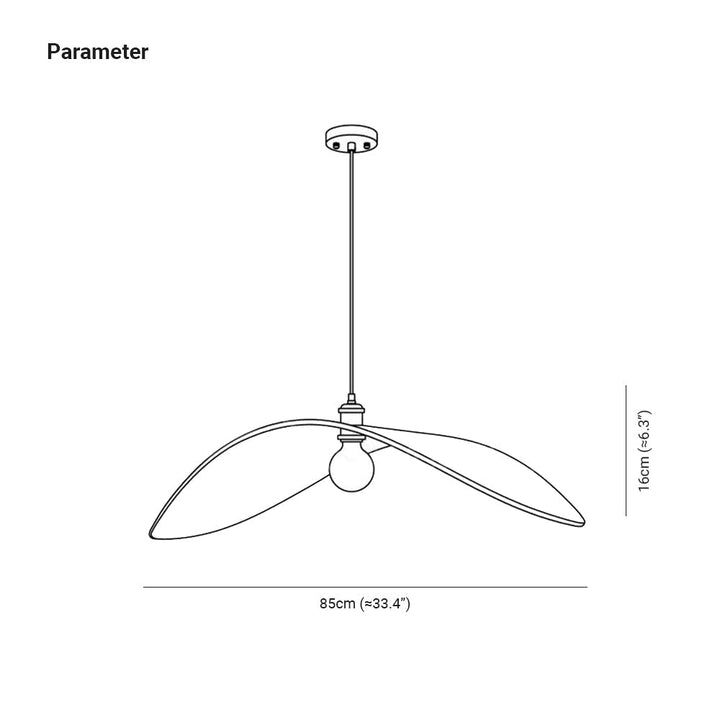 Muto Suspension Incuvré Minimaliste, Metal/Bois, Bois, Chambre - Neutralighting