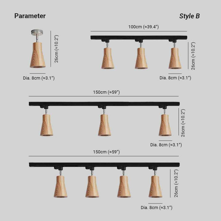 Finn Plafonnier Spot Bois - Neutralighting