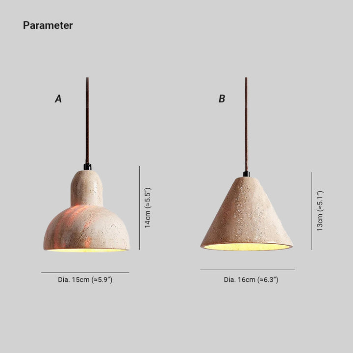 Cyrah Suspension Dôme en Travertin - Neutralighting