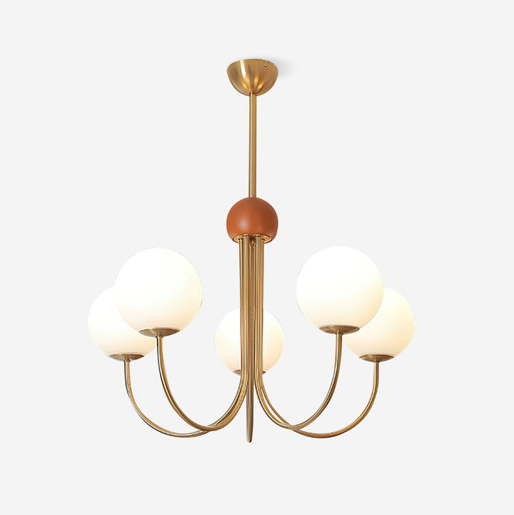 Candil Lustre moderne en laiton et verre globe - Neutralighting