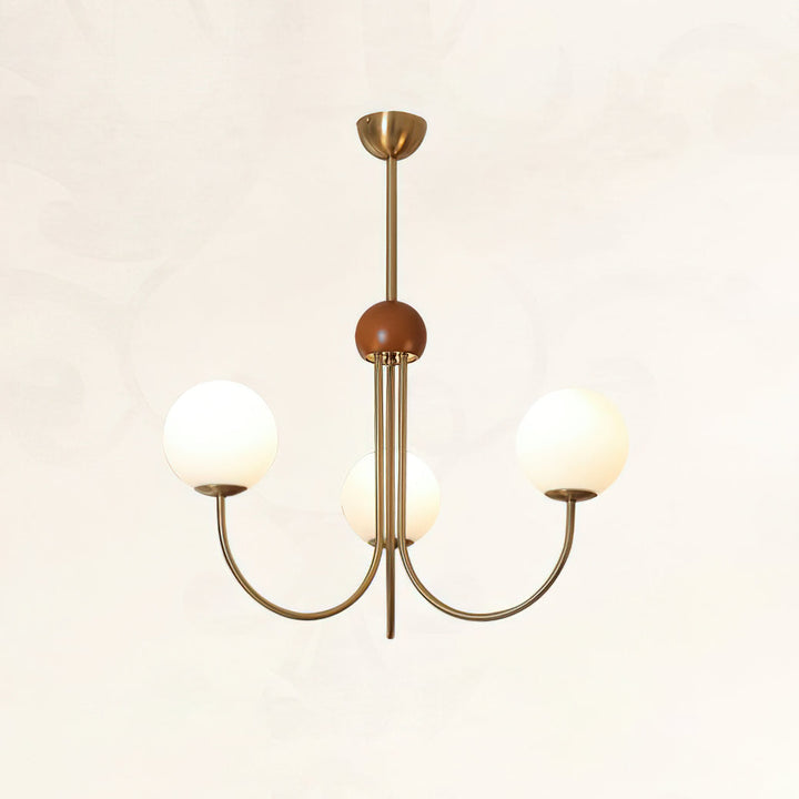 Candil Lustre moderne en laiton et verre globe - Neutralighting