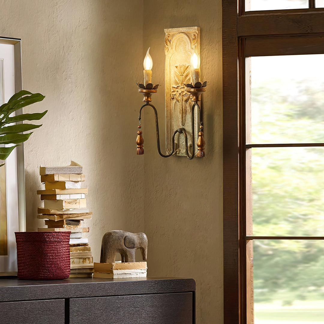 Elsoris Applique Murale Bois Métal Luxe Postmoderne - Neutralighting