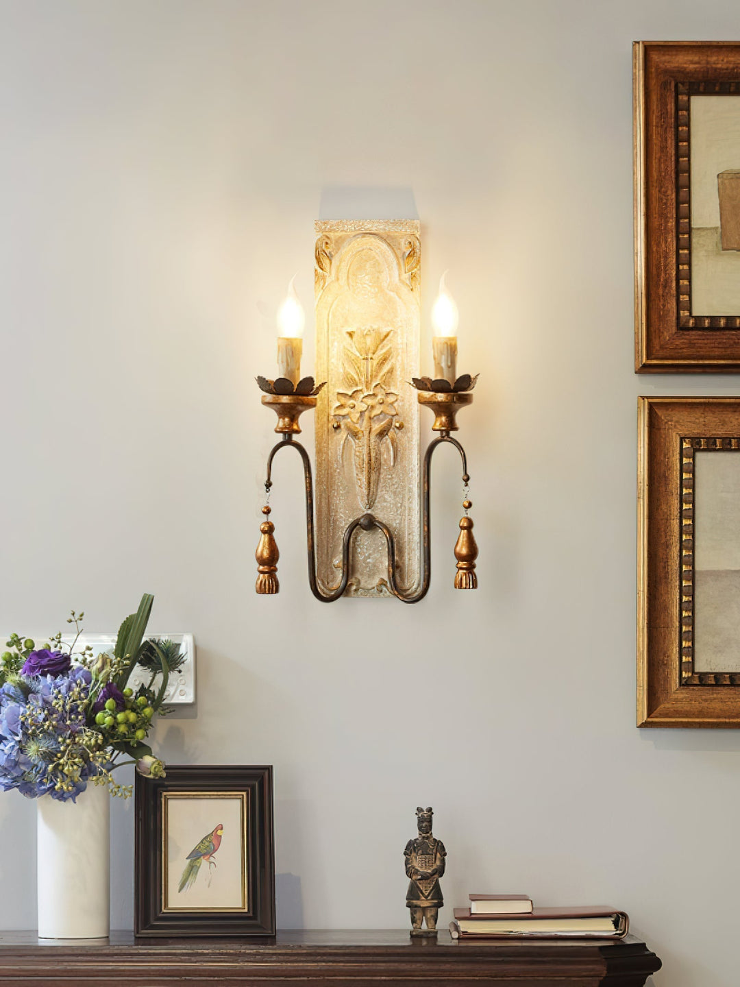 Elsoris Applique Murale Bois Métal Luxe Postmoderne - Neutralighting