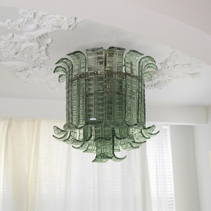 Aurora Lampe de Plafond en Verre Murano Pétale Vintage - Neutralighting