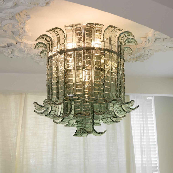 Aurora Verre 52cm Vert LED