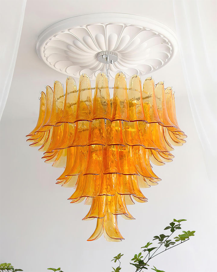 Valier Lustre Pétales en Verre Superposés - Neutralighting