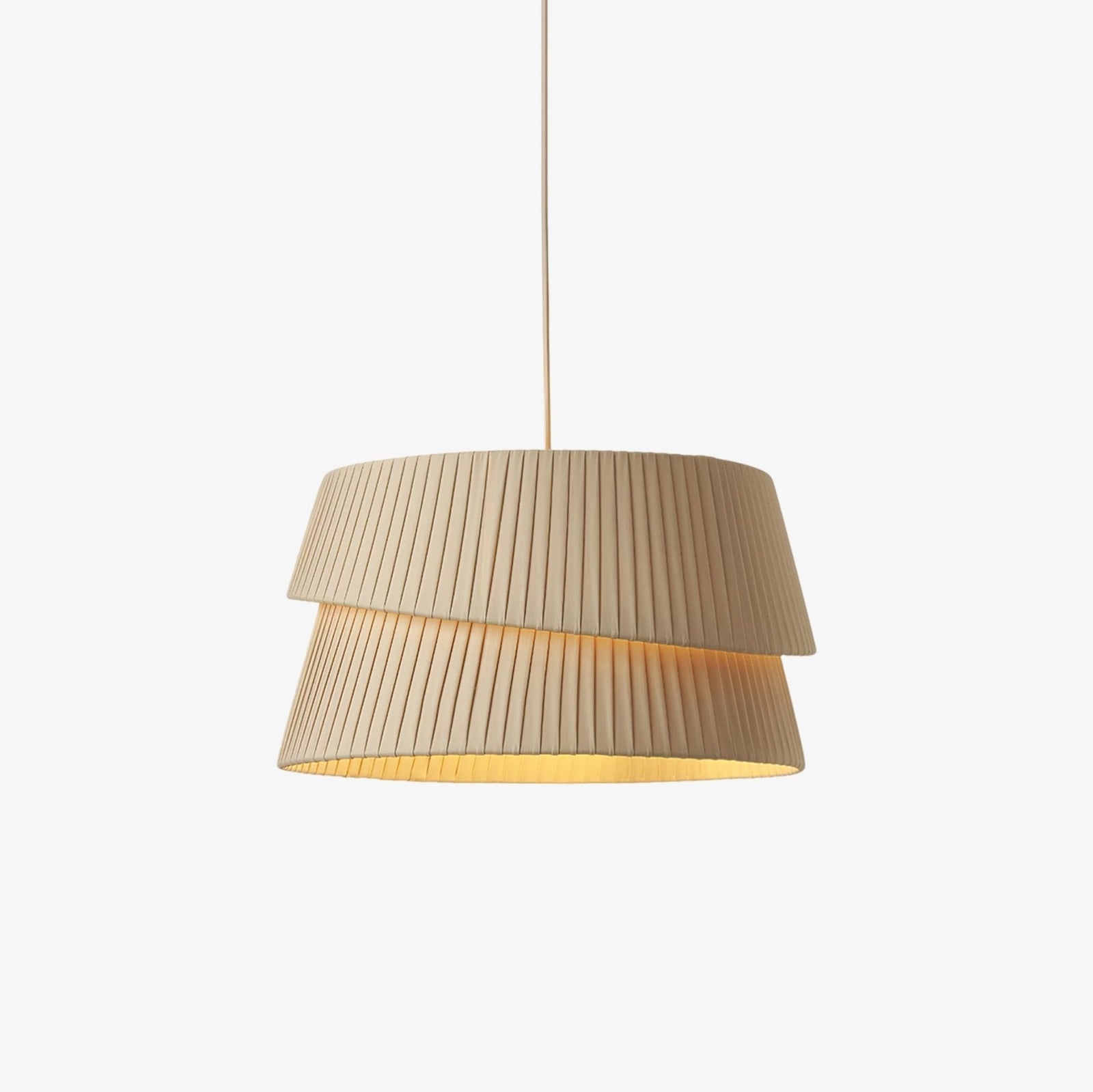Ilira Lampe Pendante Tissu Twist Élégance Premium - Neutralighting