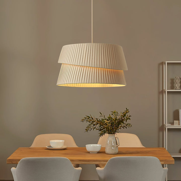 Ilira Lampe Pendante Tissu Twist Élégance Premium - Neutralighting
