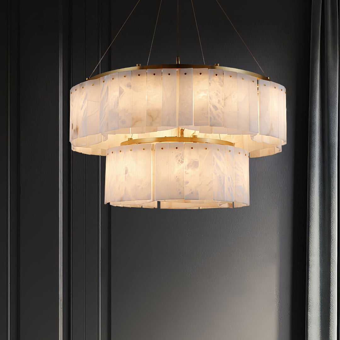 Ilveliel Suspension à Deux Niveaux en Albâtre - Neutralighting