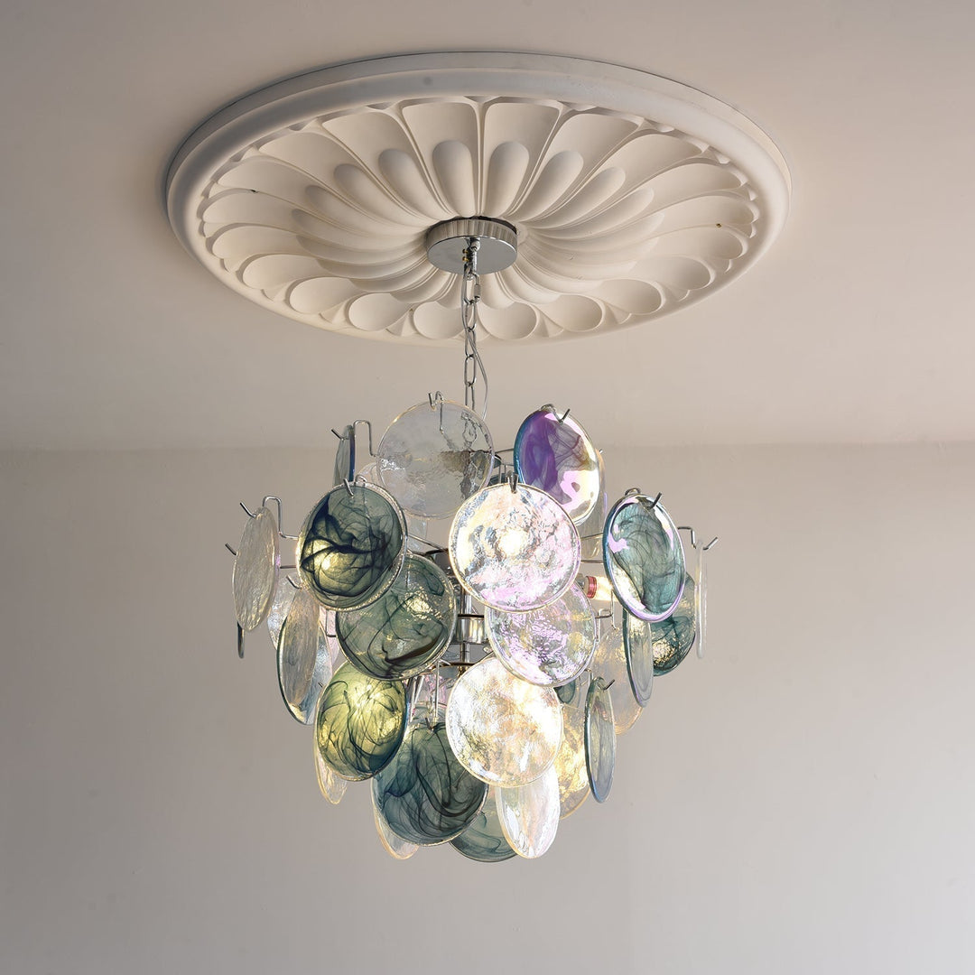 Venfield Lustre Cascade de Disques en Verre Iridescent - Neutralighting