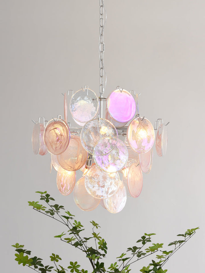 Venfield Lustre Cascade de Disques en Verre Iridescent - Neutralighting