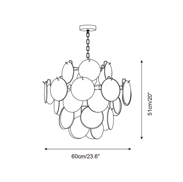 Venfield Lustre Cascade de Disques en Verre Iridescent - Neutralighting