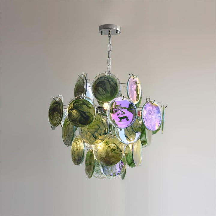 Venfield Lustre Cascade de Disques en Verre Iridescent - Neutralighting