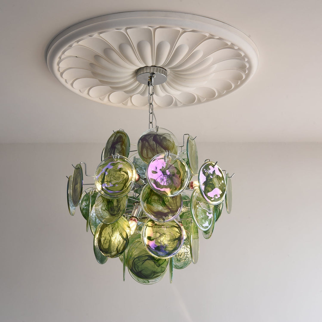 Venfield Lustre Cascade de Disques en Verre Iridescent - Neutralighting