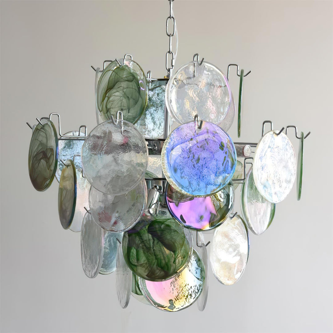 Venfield Lustre Cascade de Disques en Verre Iridescent - Neutralighting