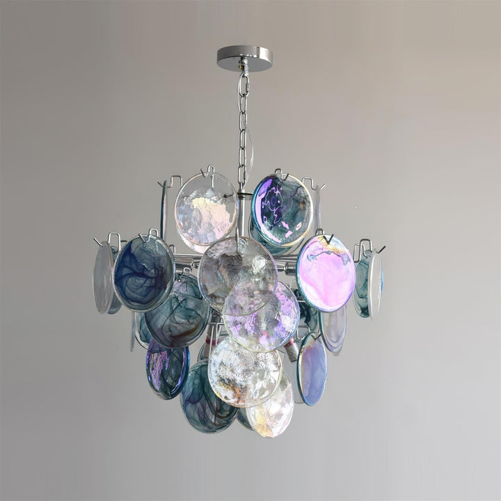 Venfield Lustre Cascade de Disques en Verre Iridescent - Neutralighting