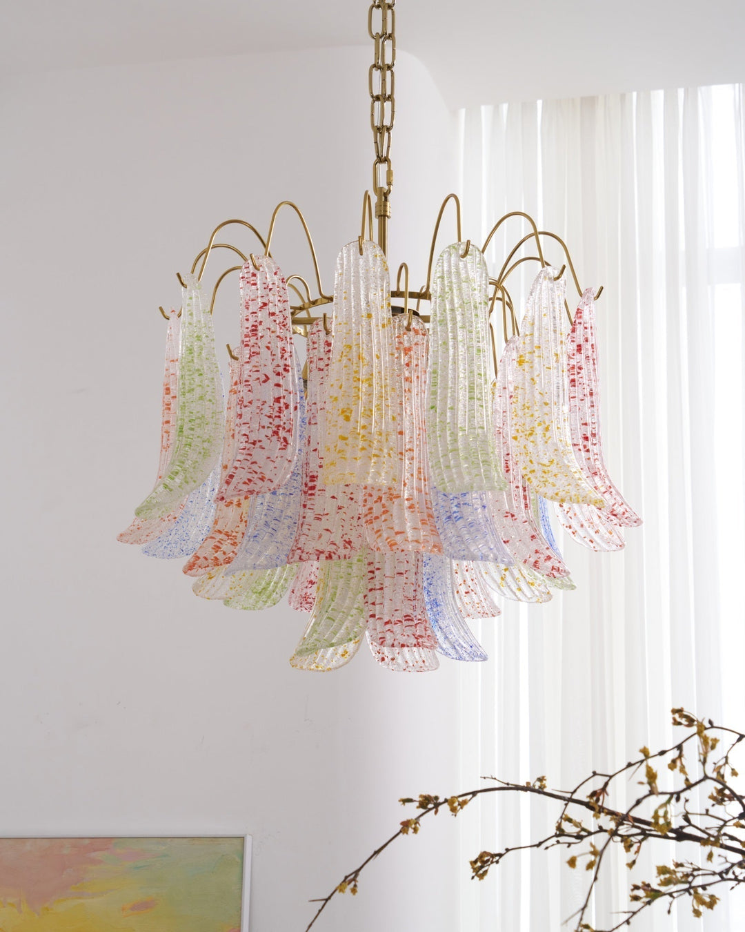Aurora Lustre en Verre de Murano Coloré Vintage - Neutralighting
