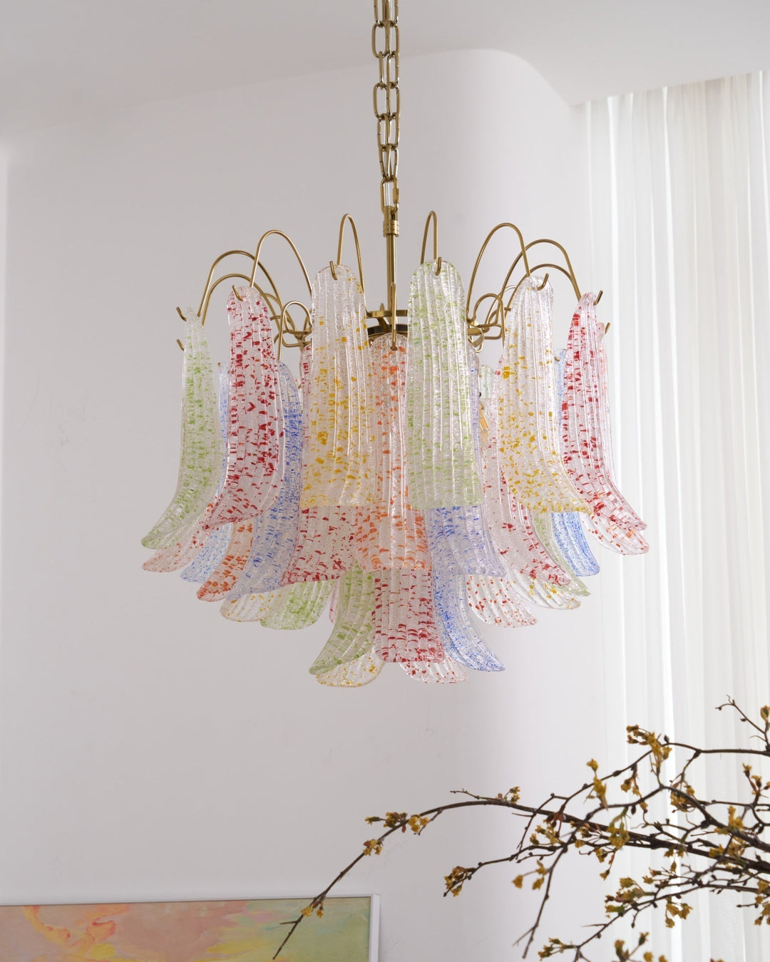 Aurora Lustre en Verre de Murano Coloré Vintage - Neutralighting