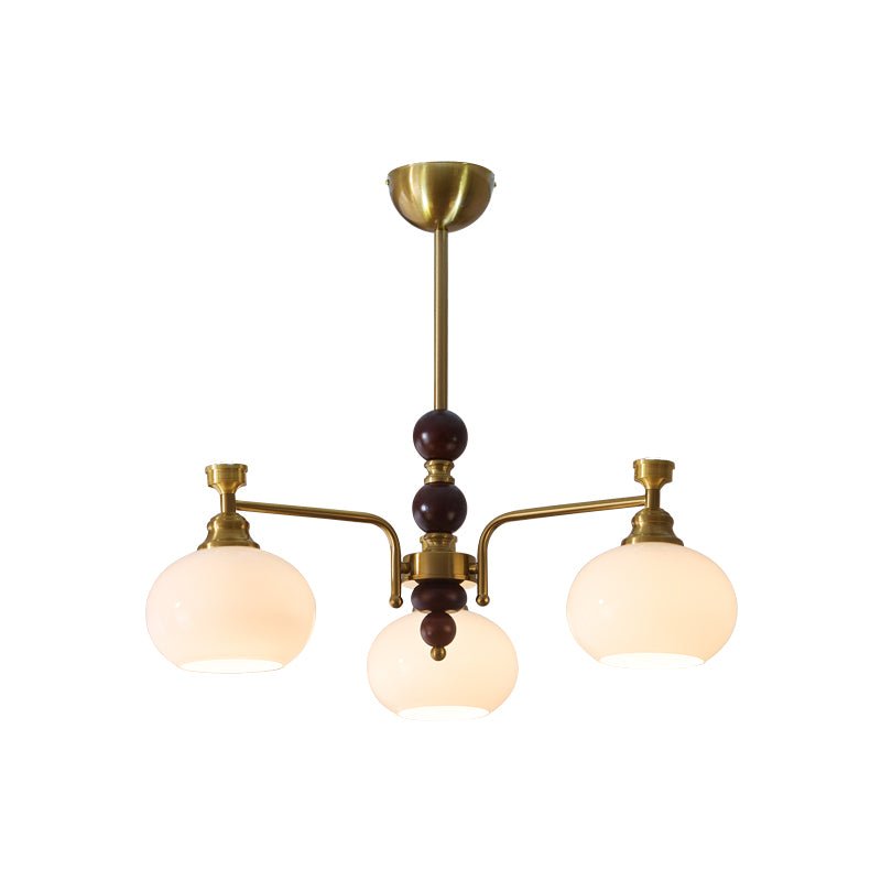 Aursolos Chandelier Bois Verre Élégance Traditionnelle - Neutralighting