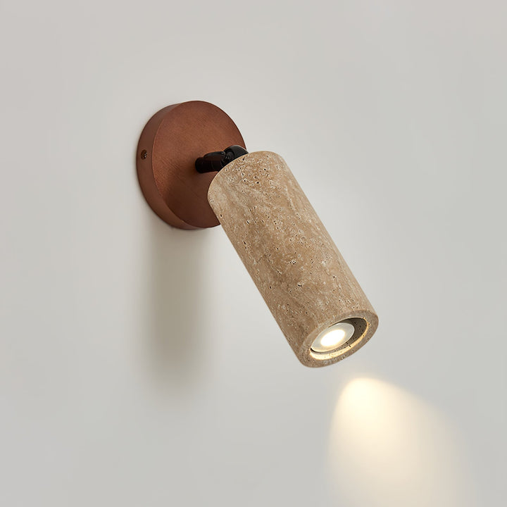 Zarinila Cylindrique-Tube Travertin Luminaire Mural - Neutralighting