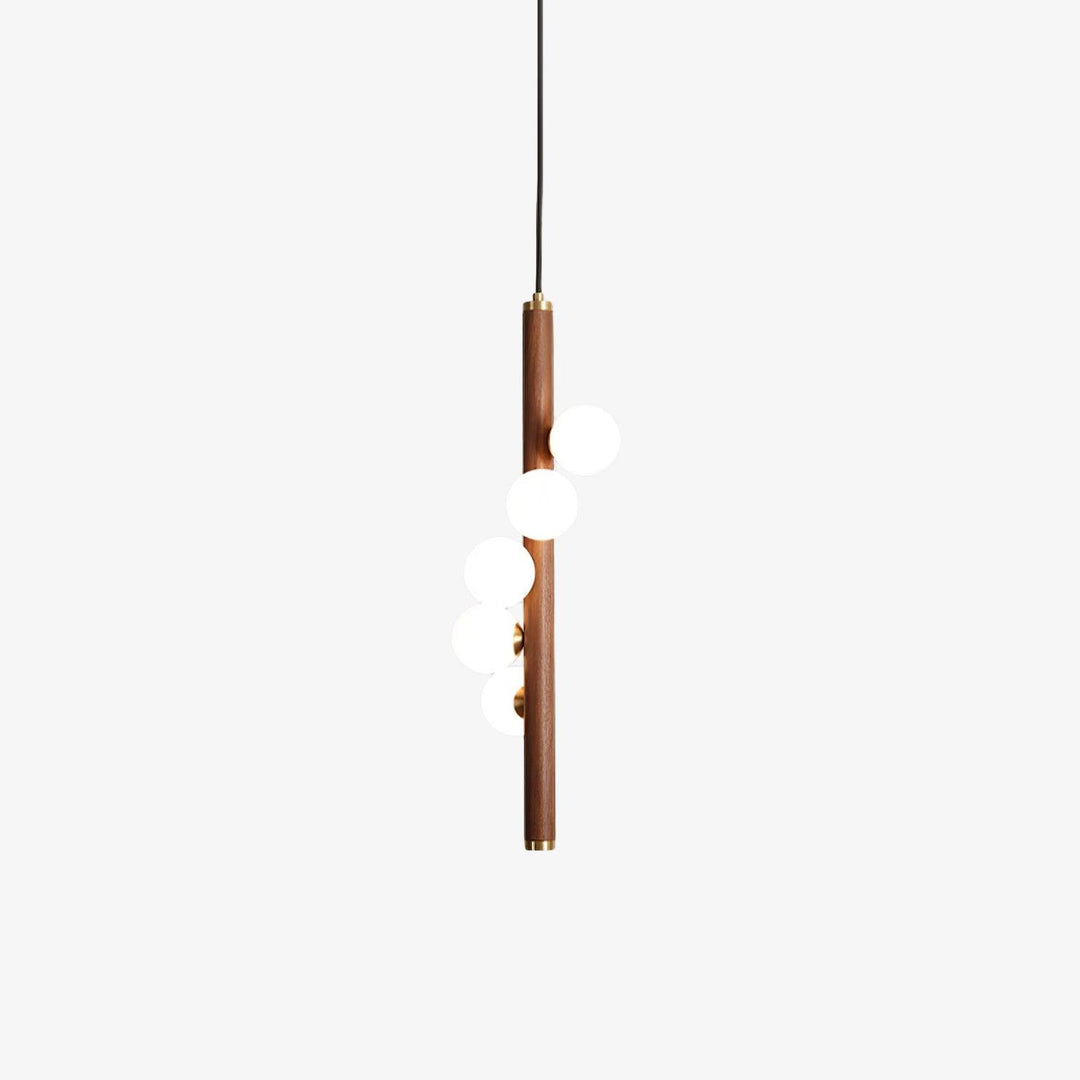 Lustra Suspension Linéaire en Bois et Verre - Neutralighting