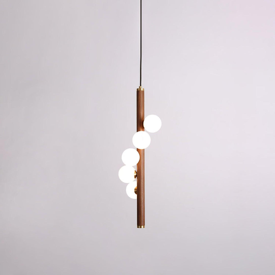 Lustra Suspension Linéaire en Bois et Verre - Neutralighting