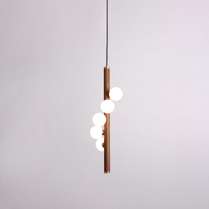 Lustra Suspension Linéaire en Bois et Verre - Neutralighting
