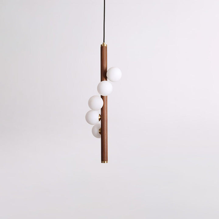 Lustra Suspension Linéaire en Bois et Verre - Neutralighting