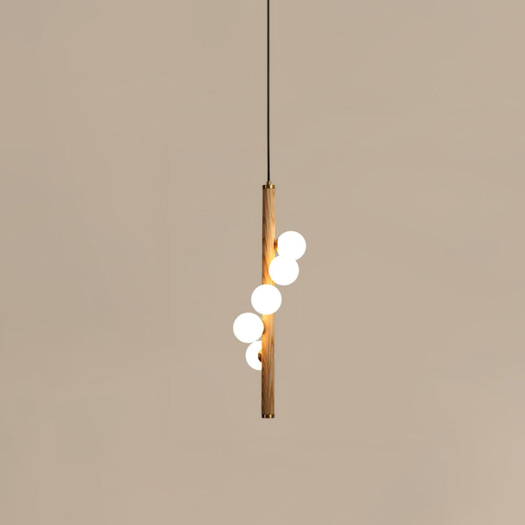 Lustra Suspension Linéaire en Bois et Verre - Neutralighting